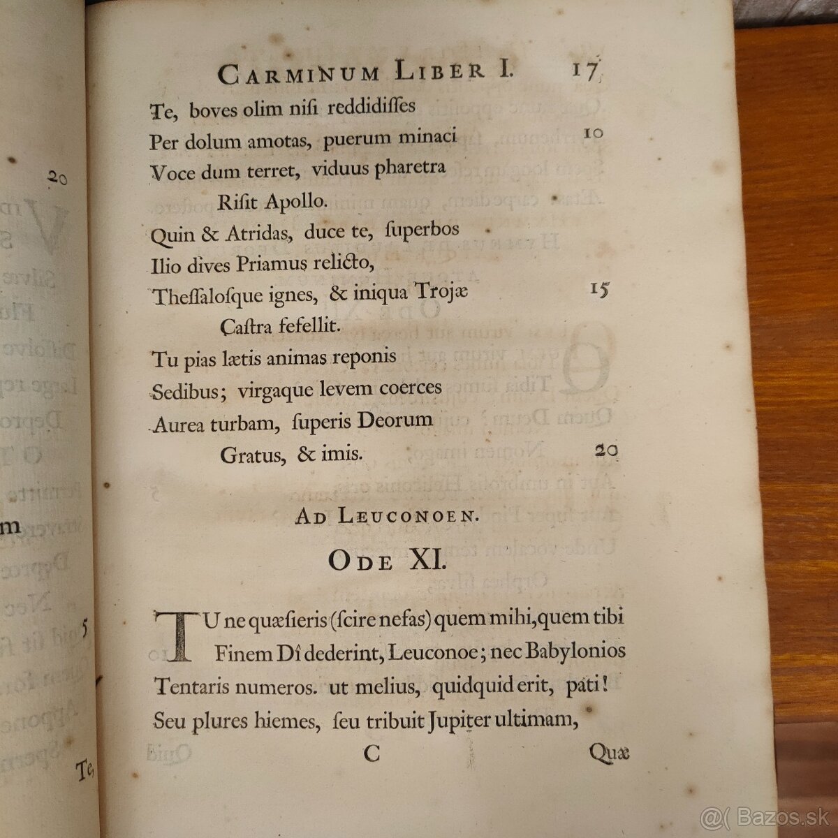 QUINTI HORATII FLACCI OPERA, ROK 1699 - 6