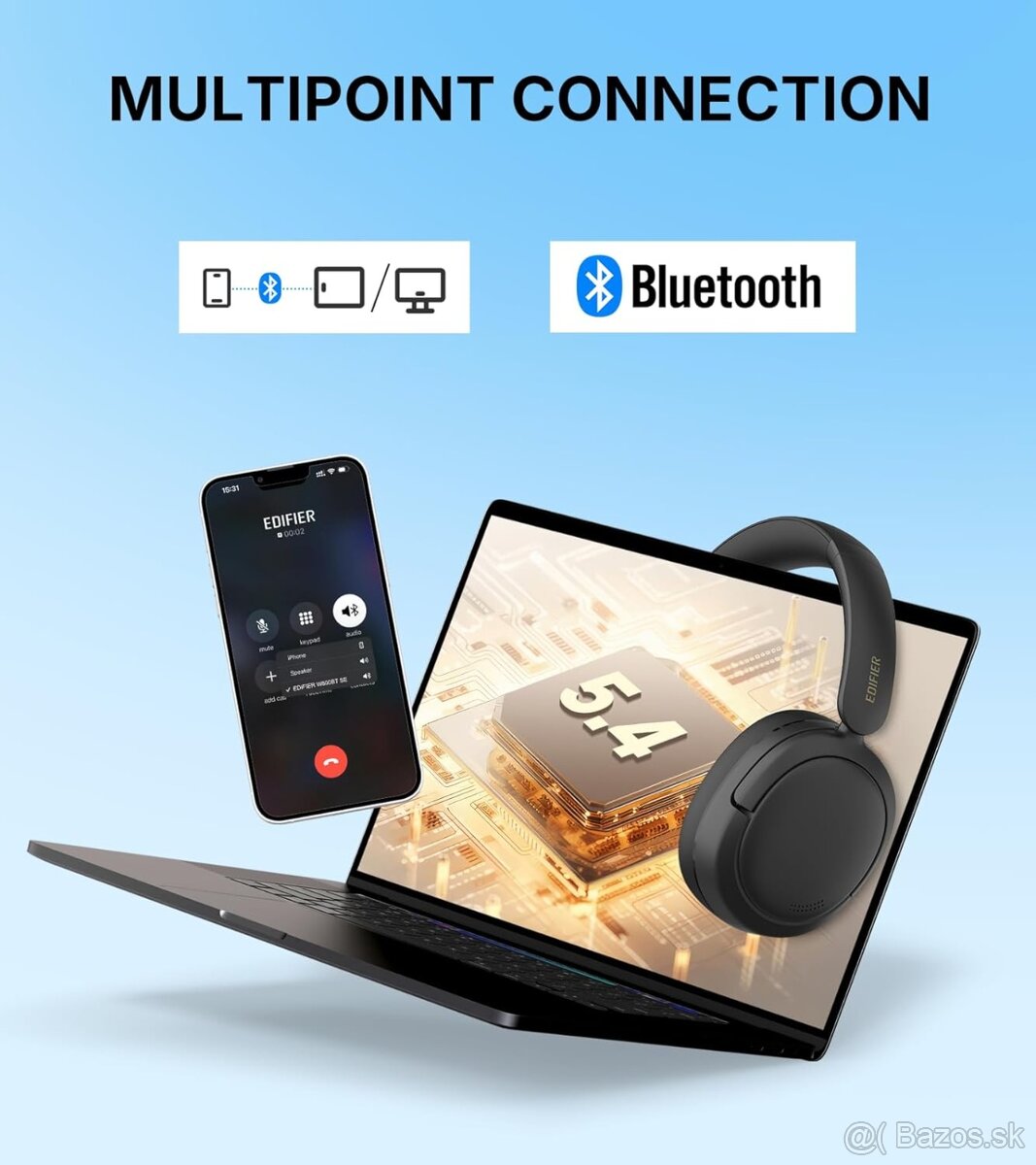 Edifier W800BT SE Wireless Over-Ear Bluetooth 5.4 Headphones - 6