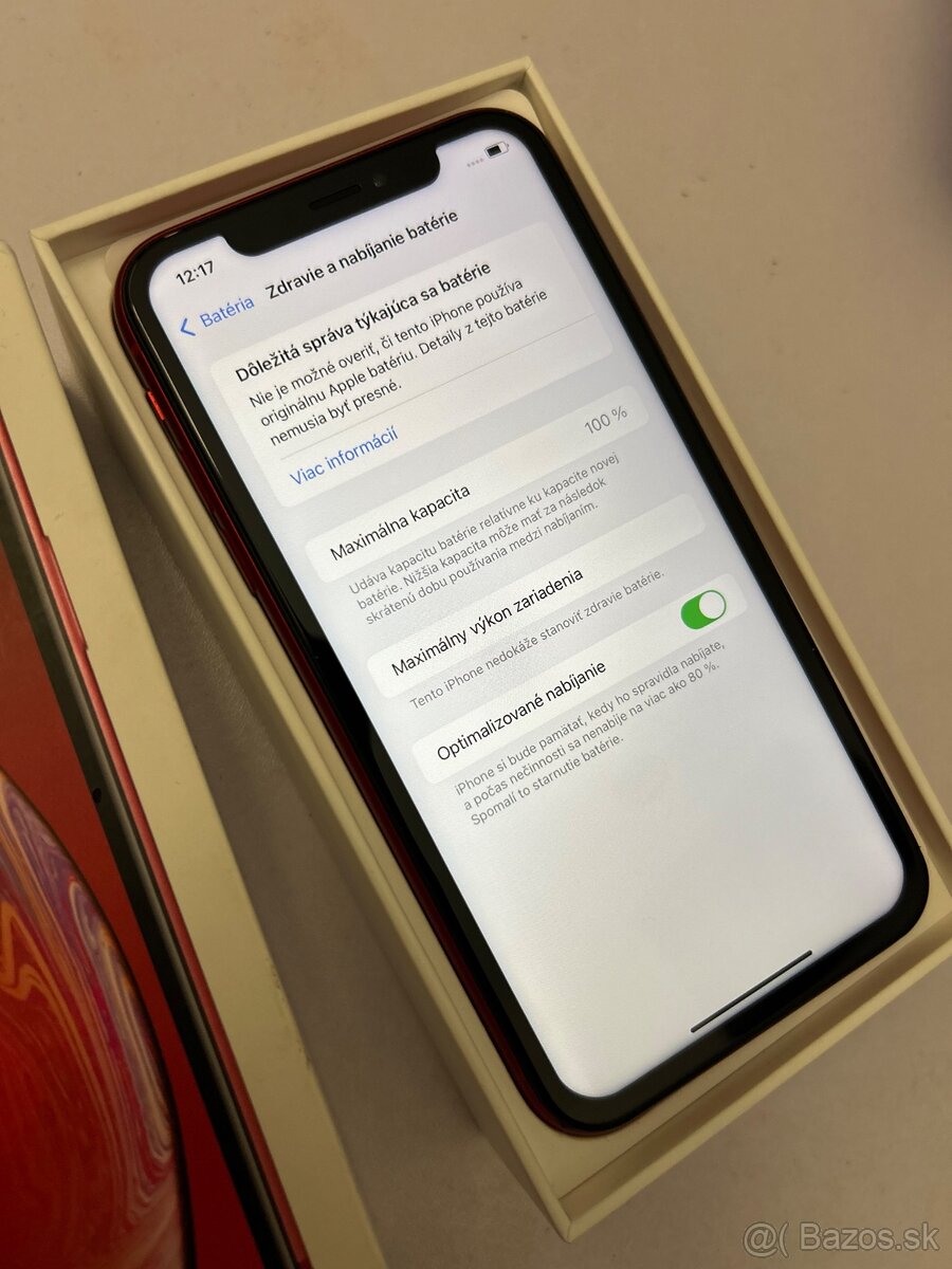 iPhone XR 64GB Red - 100% batéria - 6
