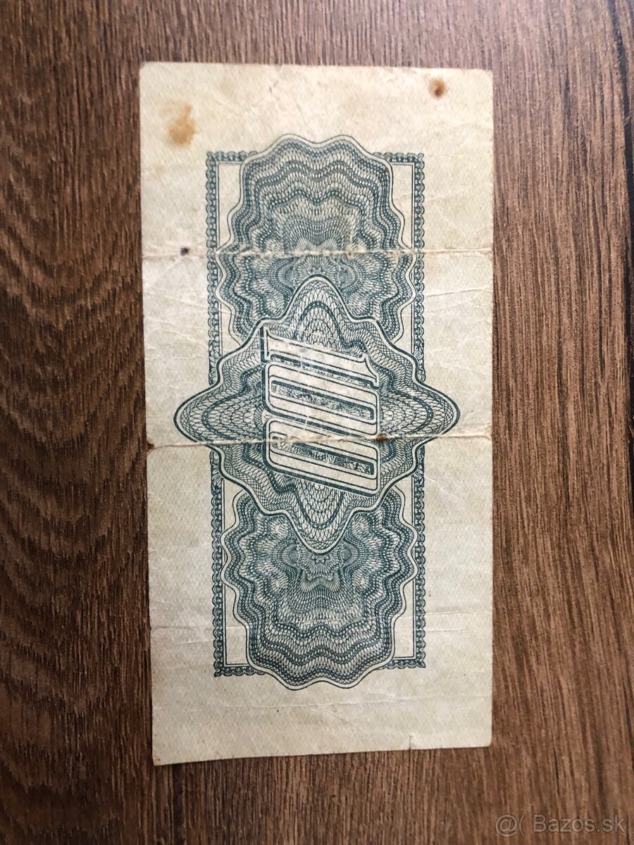 Bankovky PROTEKTORÁT a ČSR 2 - 6