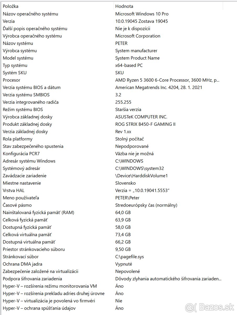 PC - 64 gb Fury ram - RYZEN 5 - GTX 1660S - 6