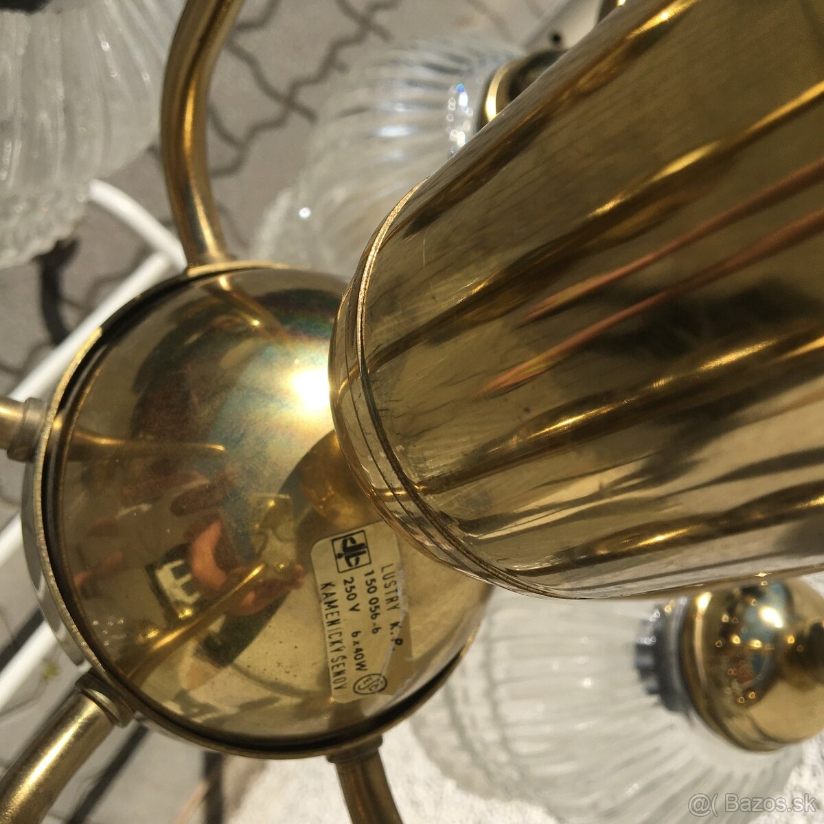 Velky Retro luster lampa Kamenicky Senov Vintage - 6