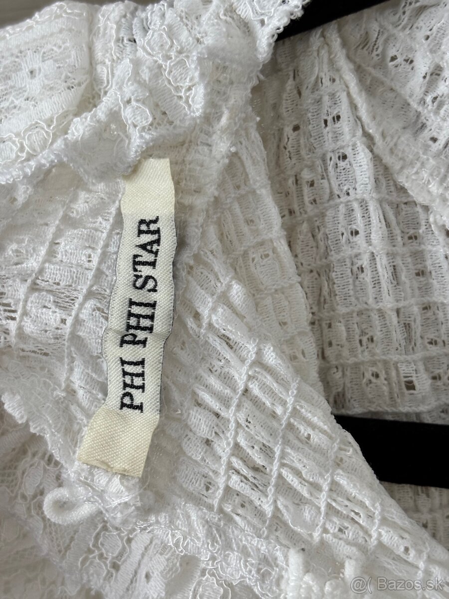 Predám krásne elegantné krémovo-biele šaty s čipkou - 6