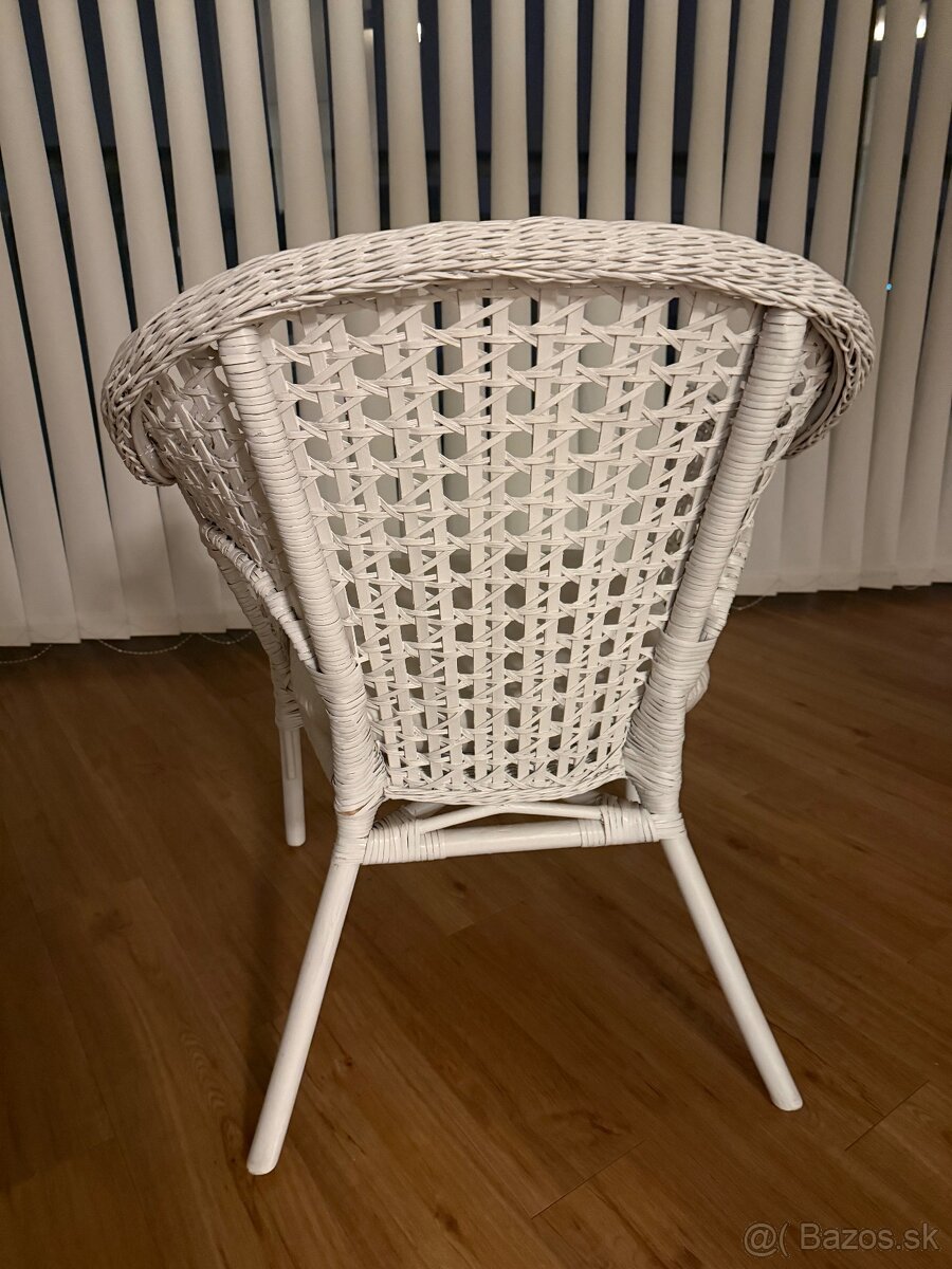 IKEA biele prútené kreslá - 6