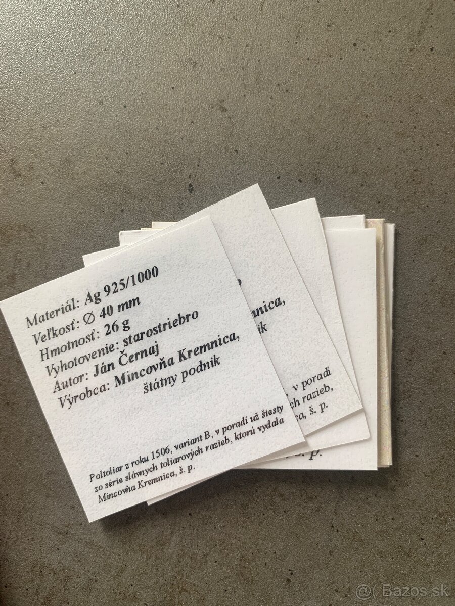 Kremnické guldinery - sada replik - 6