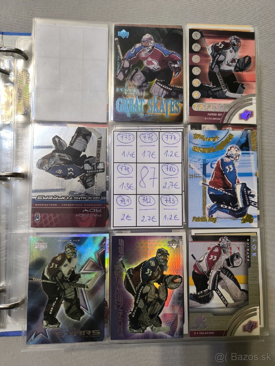 Hokejové kartičky - Patrick Roy 4 - 6