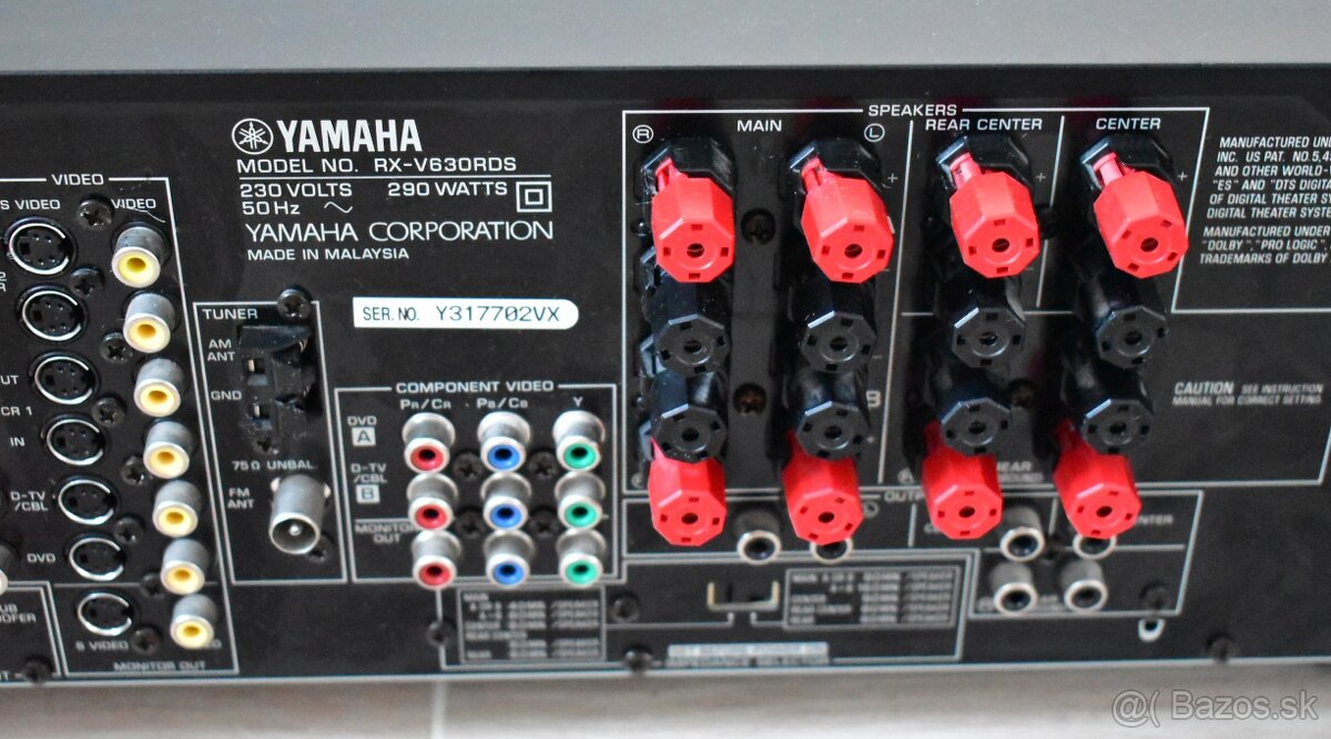 YAMAHA RX-V630 Dolby Digital EX, DTS, Pro Logic II prijmac - 6