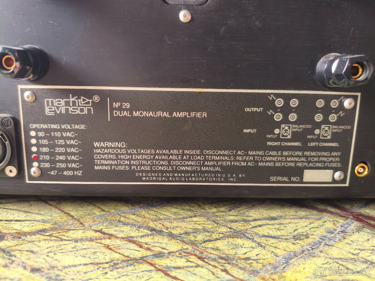 Mark Levinson No.29 high end,dual mono power amplifier - 6