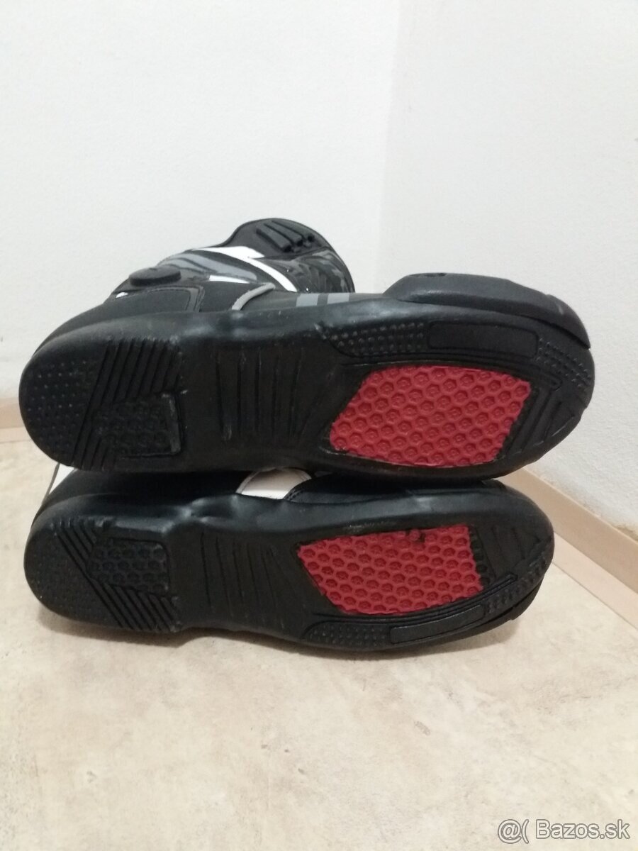 Moto Kožené Čižmy Sports White - 6