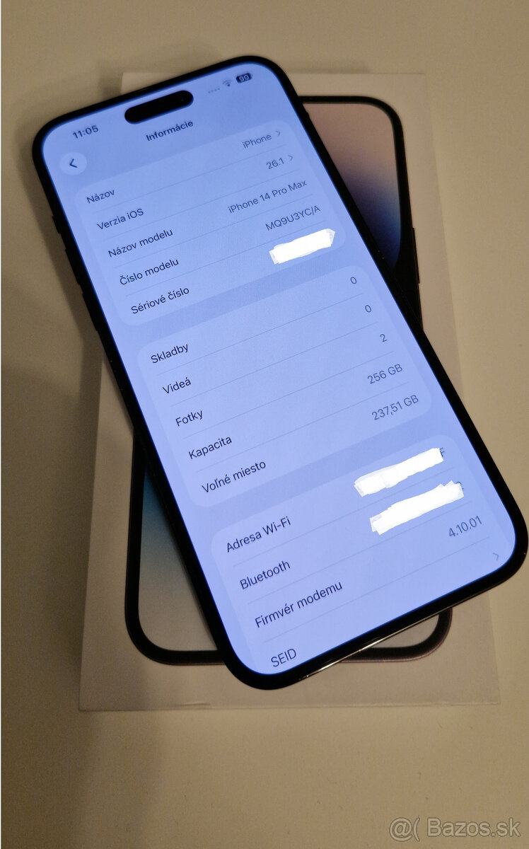 Predám iPhone 14 Pro Max 256GB - Space black. - - 6