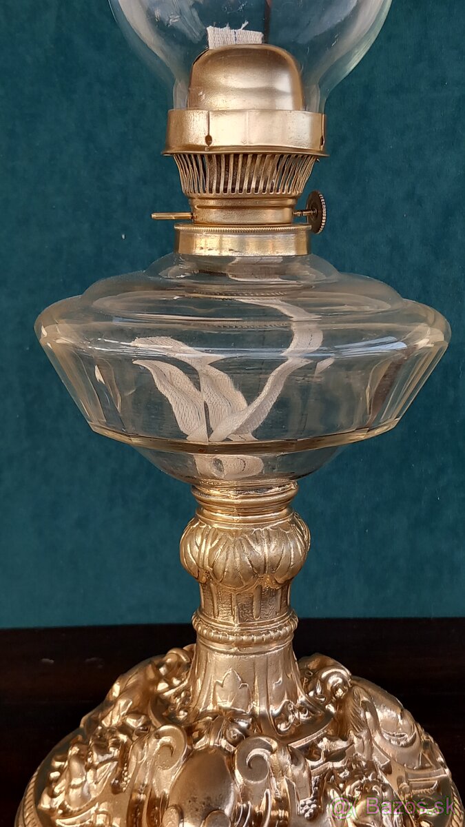 Starožitná petrolejová lampa - 6