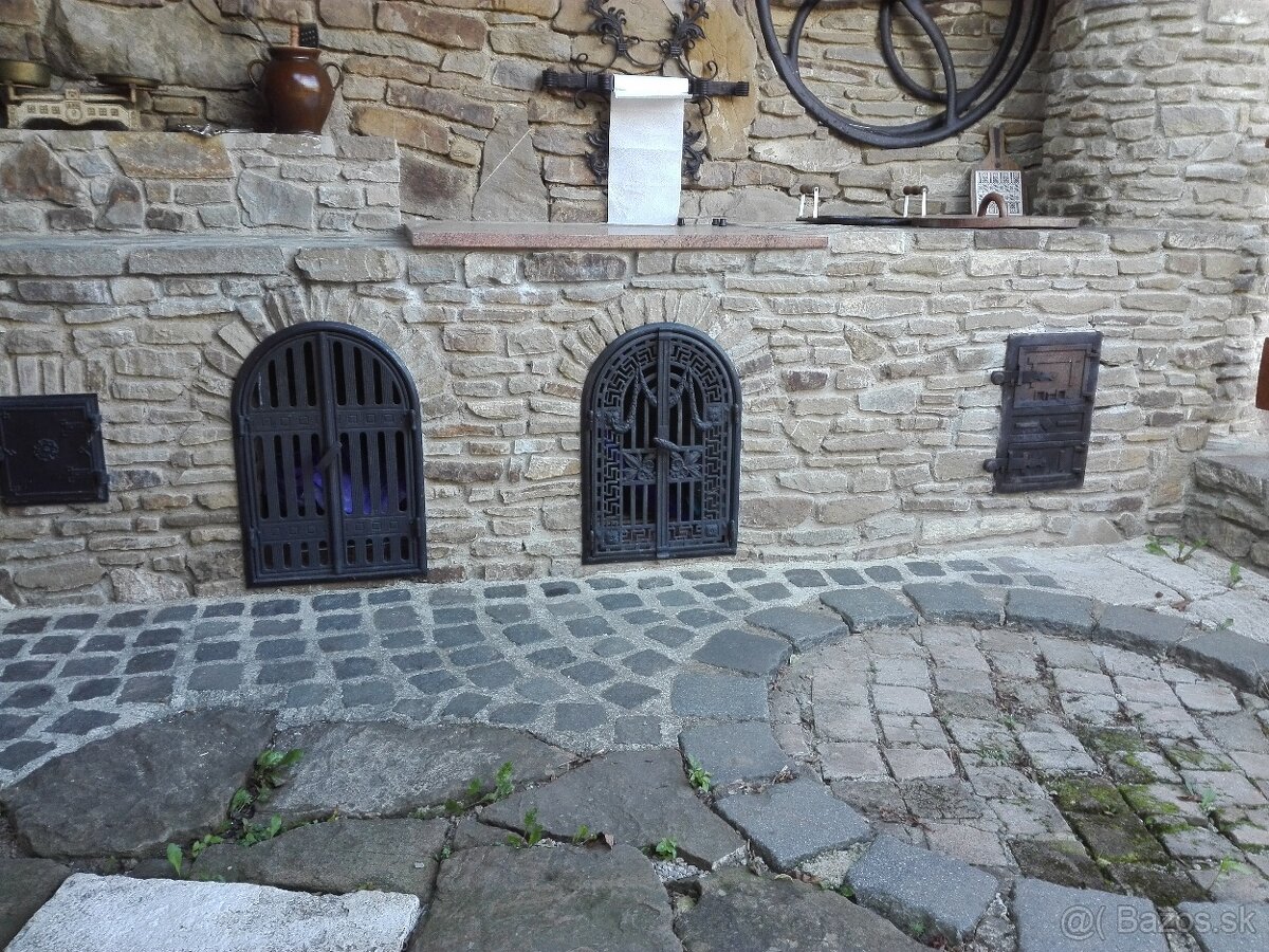 Liatinové dvierka na pec sada 7 - 6