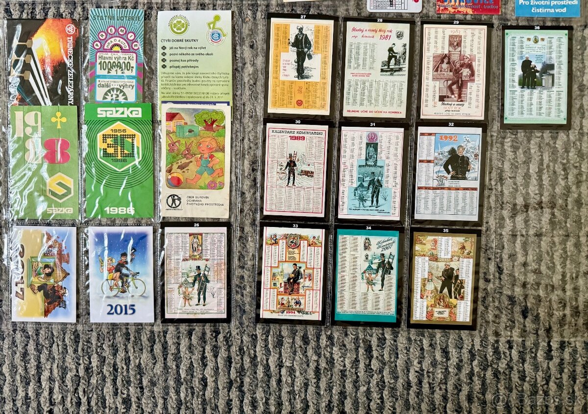Vreckové kalendáriky ČR rôzne - 91ks - 6