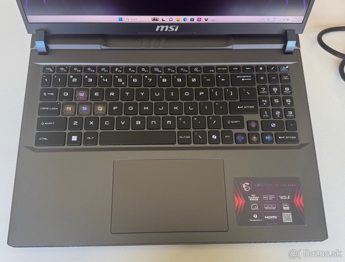 MSI Vector 16 HX/i9 14th/RTX 4080 12GB/32GB-DDR5 - 6