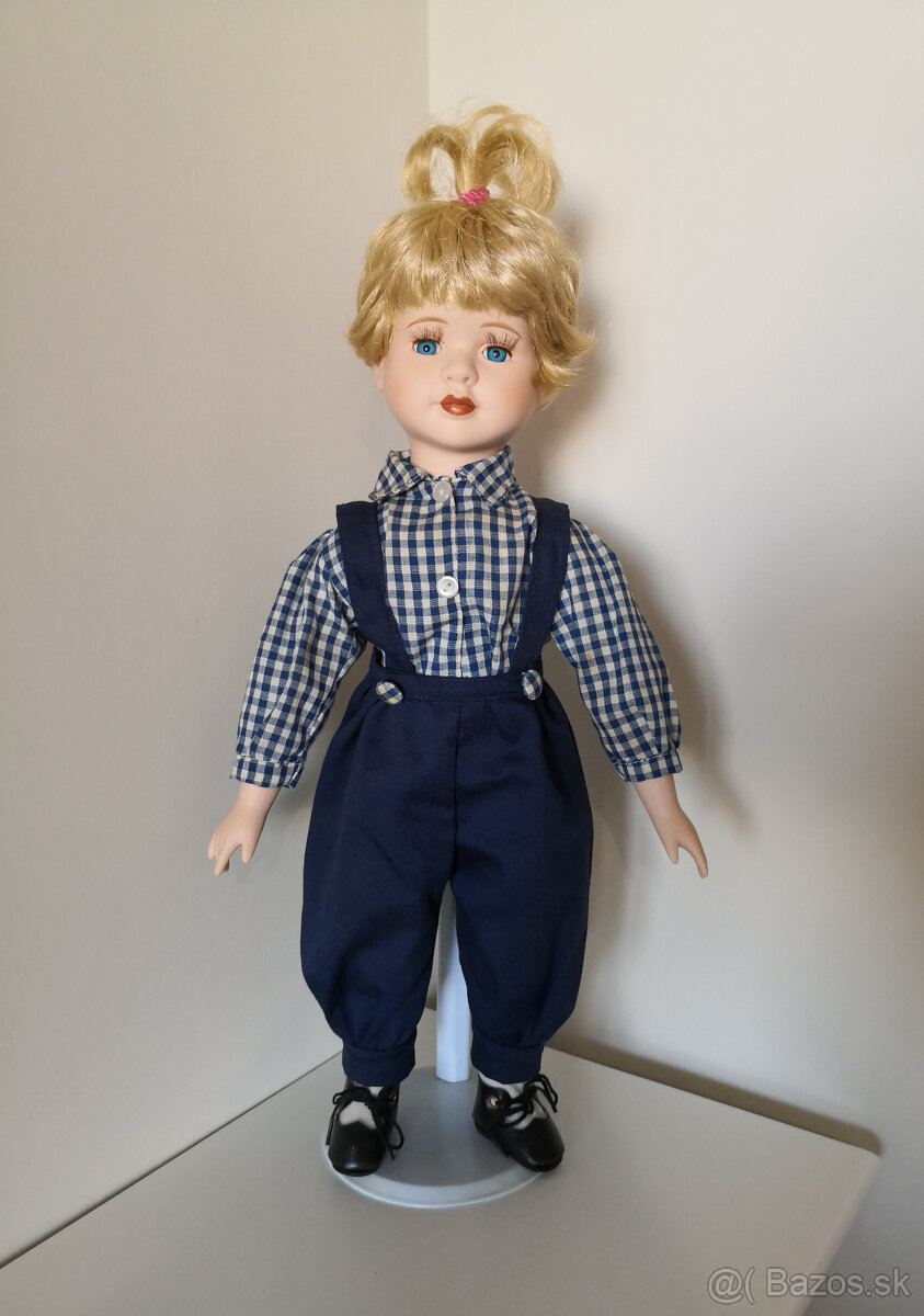 Stará porcelánová zberateľská bábika 42cm - 6