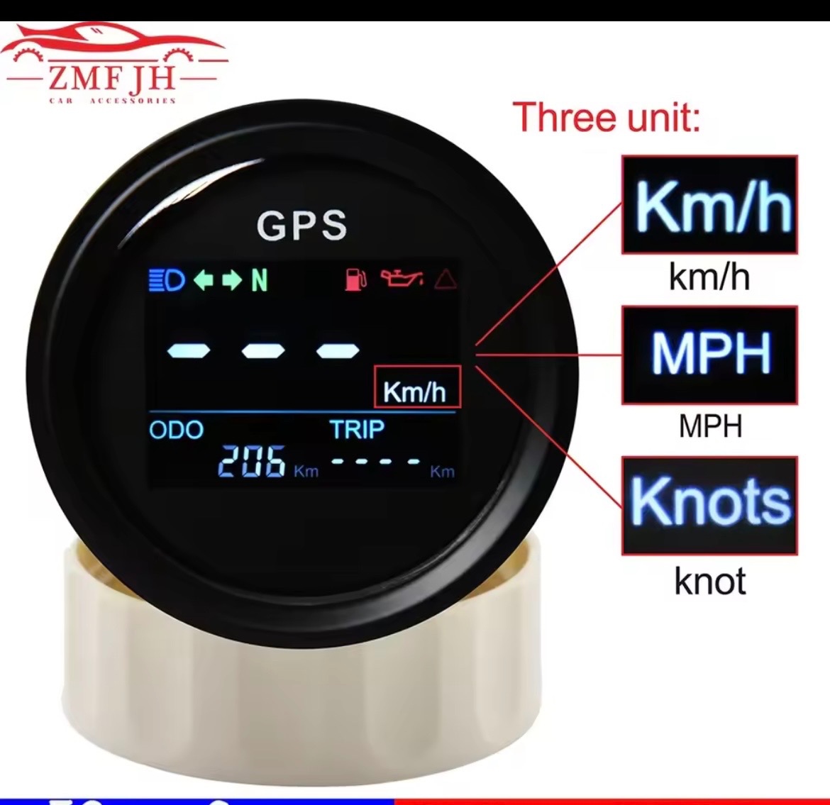 GPS Rýchlomer 52mm + anténa (nový) - 6