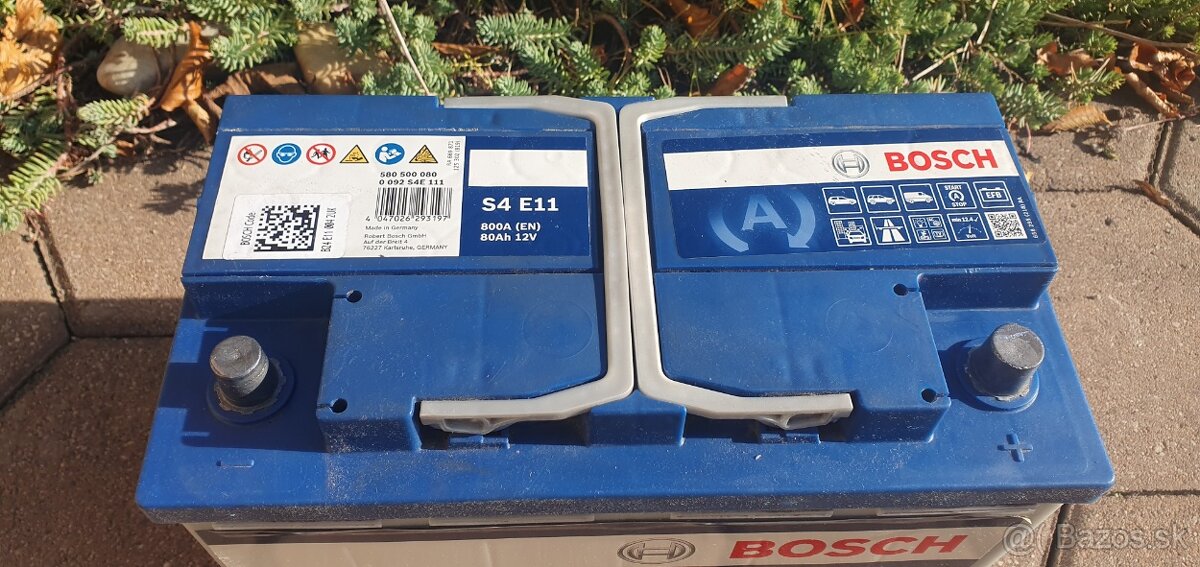 AGM, EFB akumulator autobateria BOSCH S4 E11, 80Ah, 12V - 6