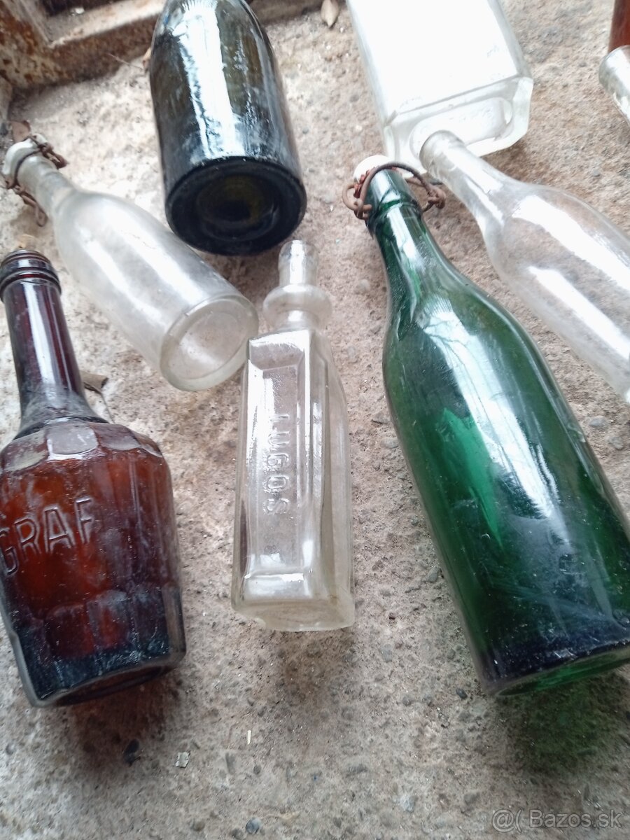 Staré fľaše na dekoráciu - 6