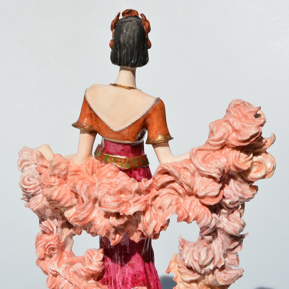 2 zberateľské sošky na drevenom podstavci - Tanečnice - 6