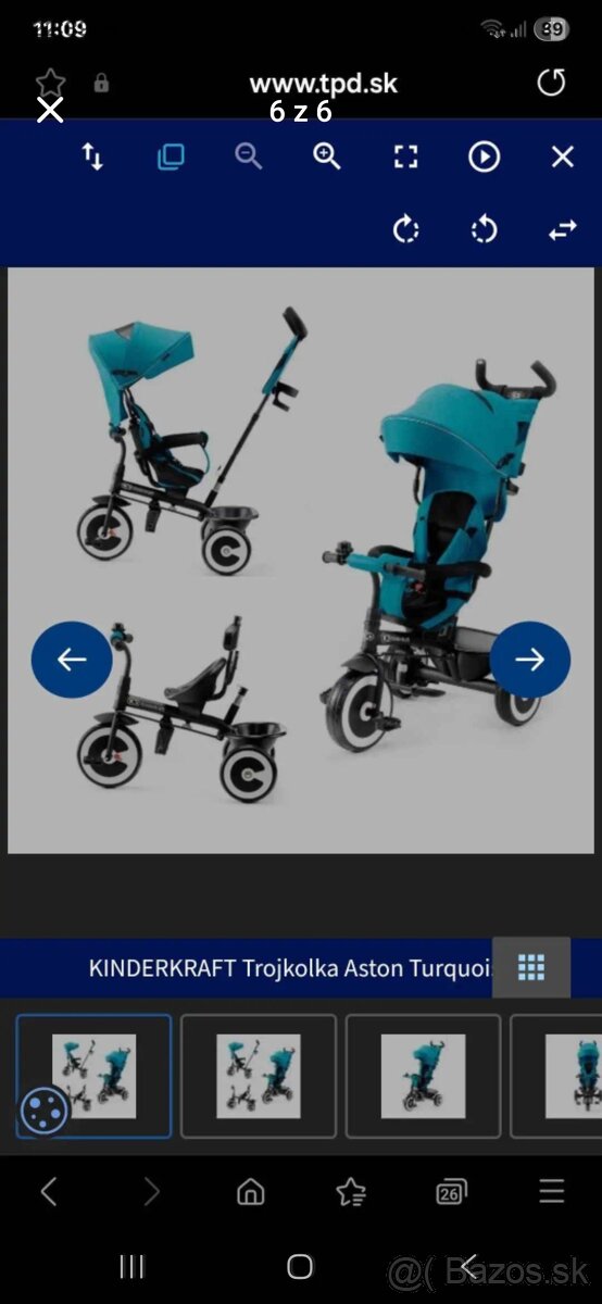 Trojkolka Kinderkraft modrá - 6