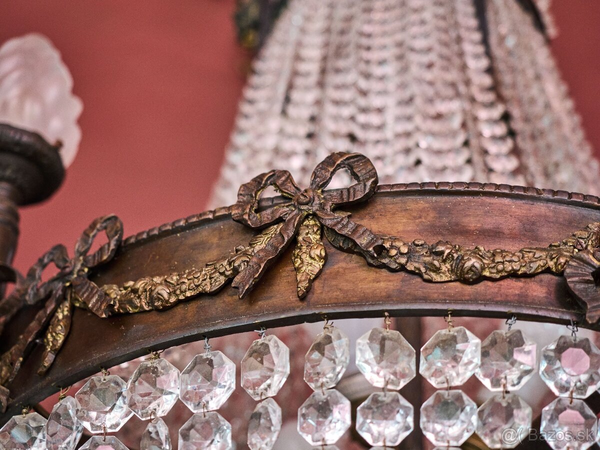 Veľký starožitný luster Ľudovít XVI - Hruška - 6