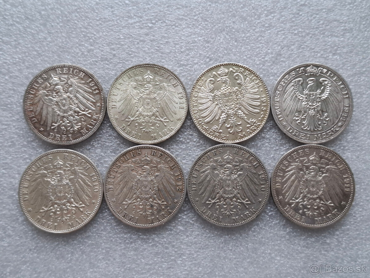 Mince Nemecko - Cisarstvo 2-3-5 Marky - 6