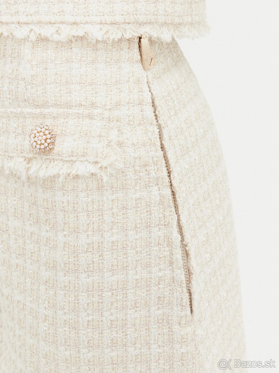 Kostým Guess, sako+sukňa krémový - 6