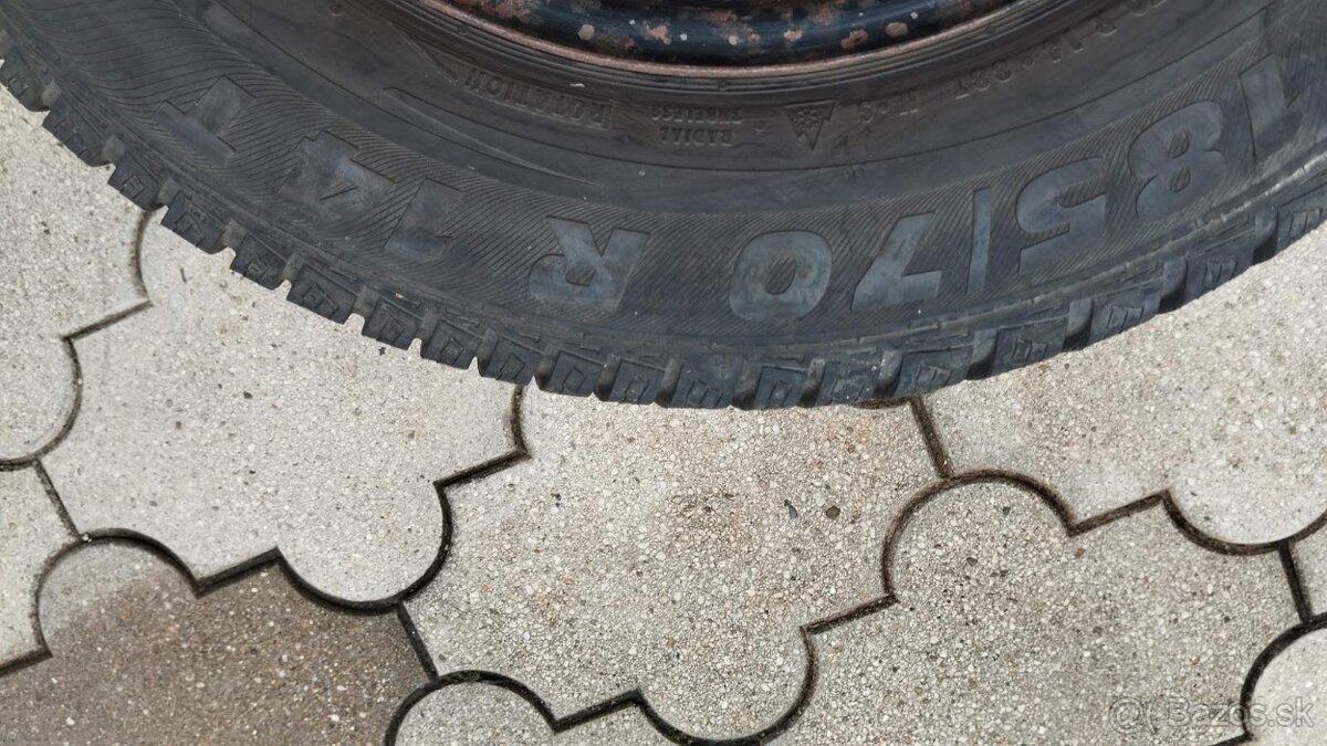 Sada diskov 4x100 opel pneu. 185/70R14 SEMPERIT - 6