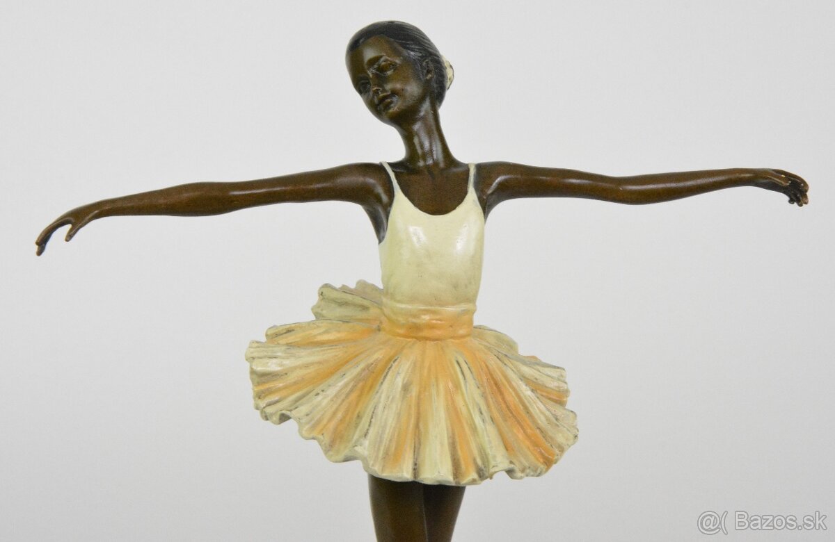 Bronzová soška - Baletka - kolorovaná - 6