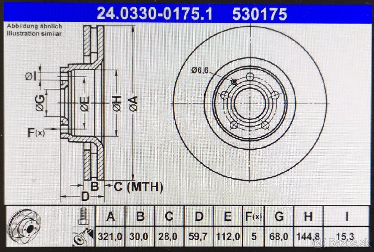 ATE PowerDisc AUDI A6 C6 - 6