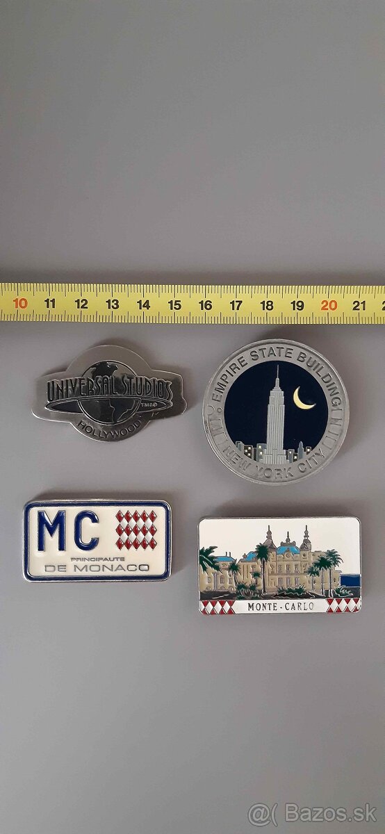 Magnetky zberateľské, kovové - 6