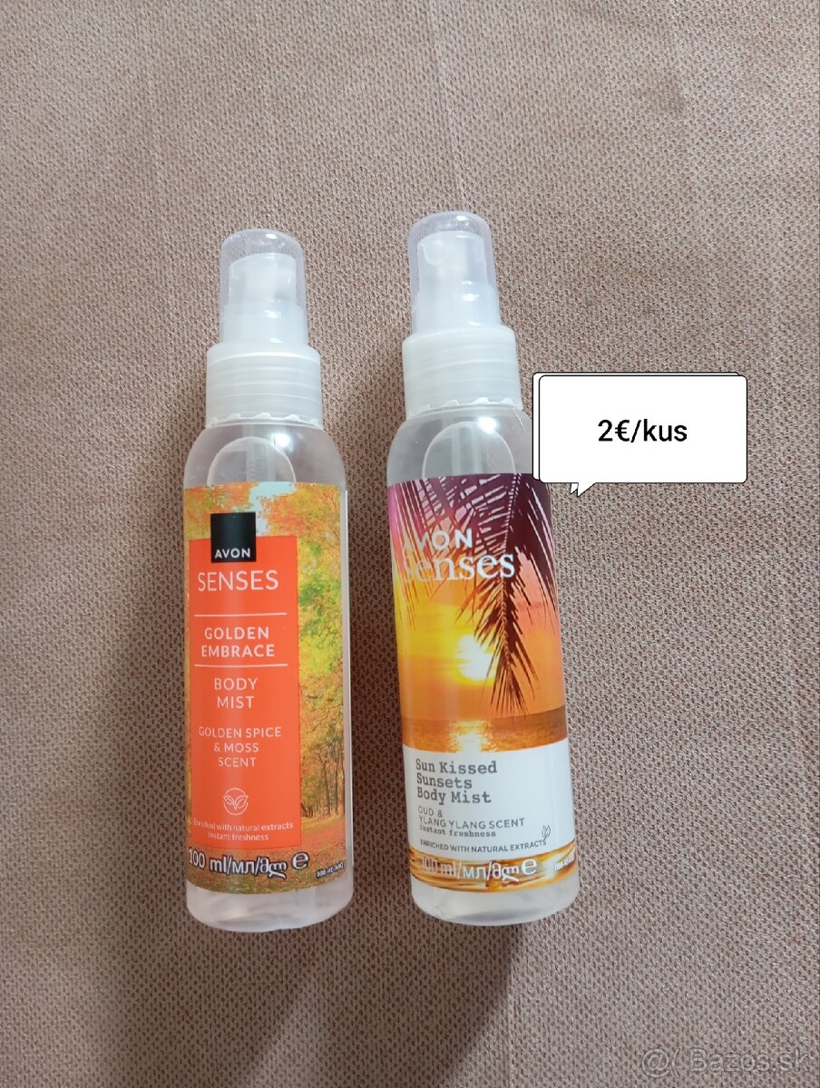 Nové dámske vône Avon a telový sprej Oriflame, ceny od 2€ - 6
