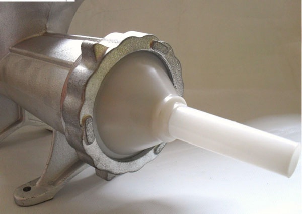 Kolový mlynček na mäso 32 5x šajby + remenica na el. motor - 6