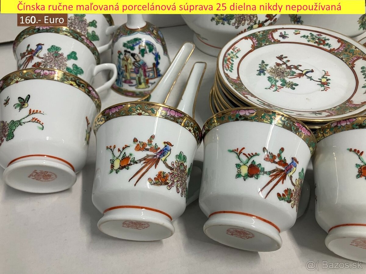 Ručne maľovaná 25 dielna porcelánová súprava - 6