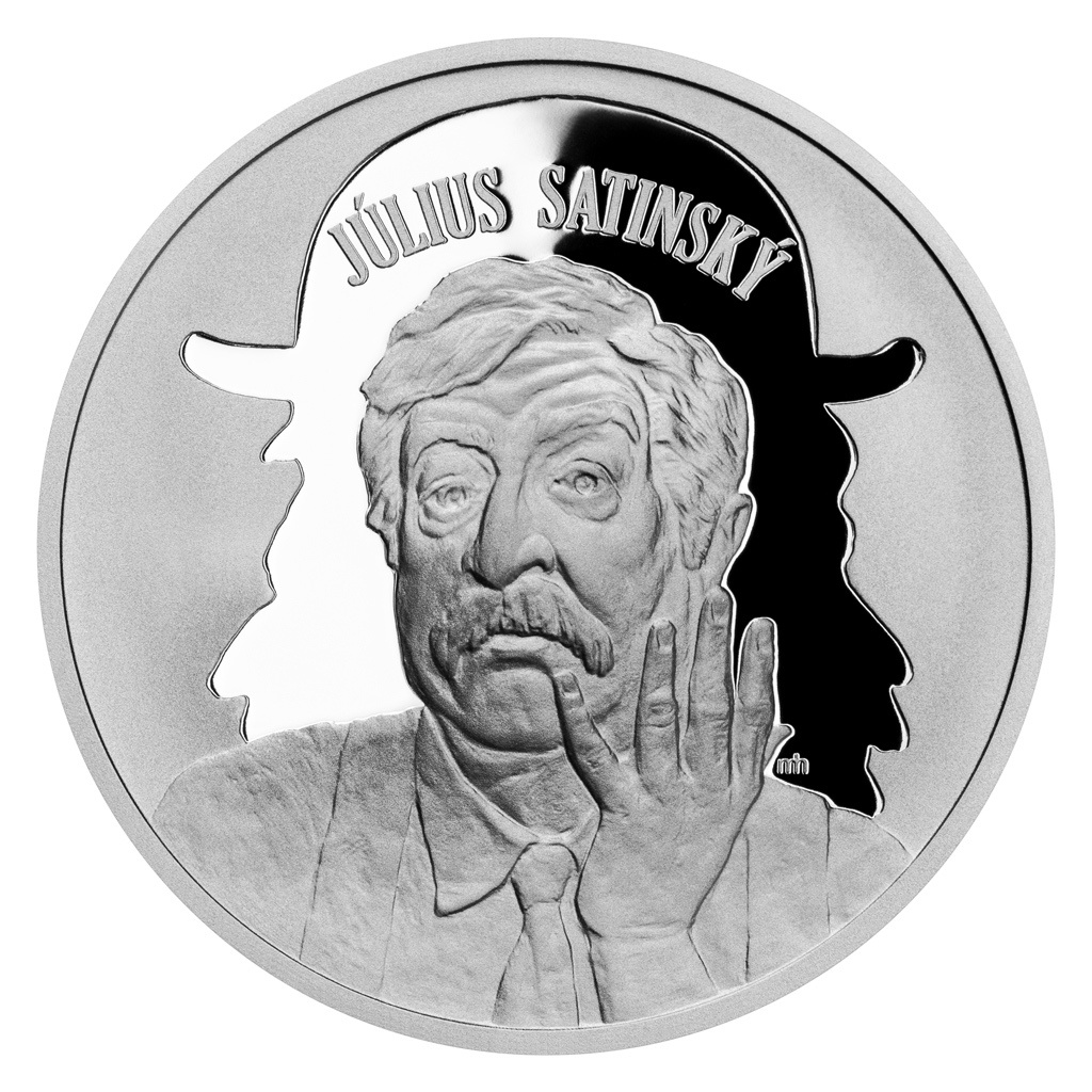 Strieborná uncová medaila L&S Július Satinský proof - 6