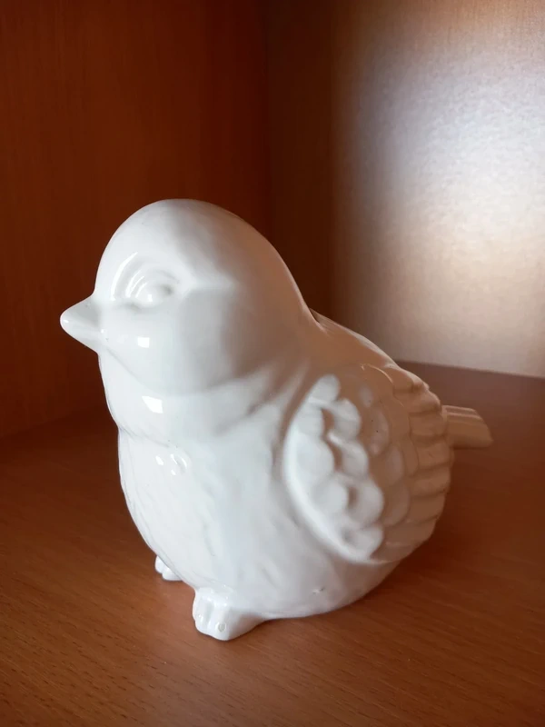 Veľký keramický vtáčik, aj ako pokladnička 16x12x10 cm - 6