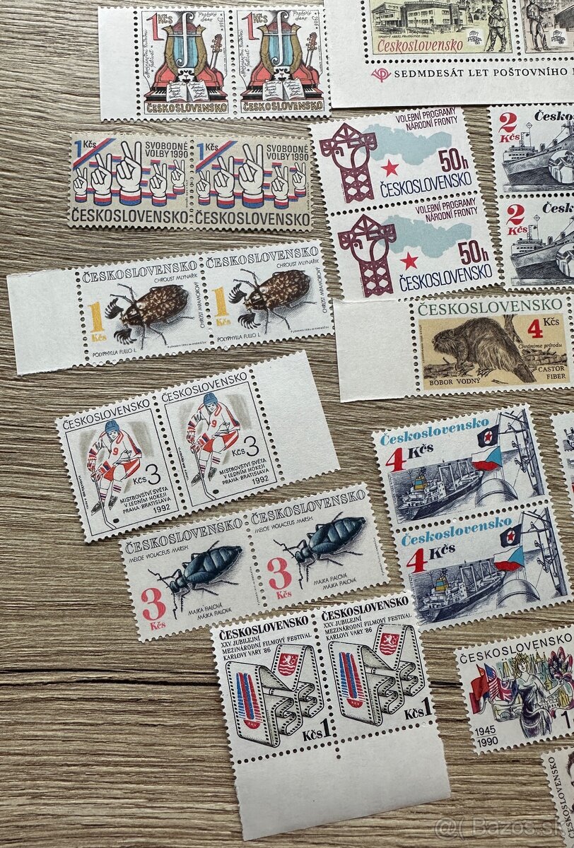 Známky ČSSR aršíky bloky páry c.12 - 6
