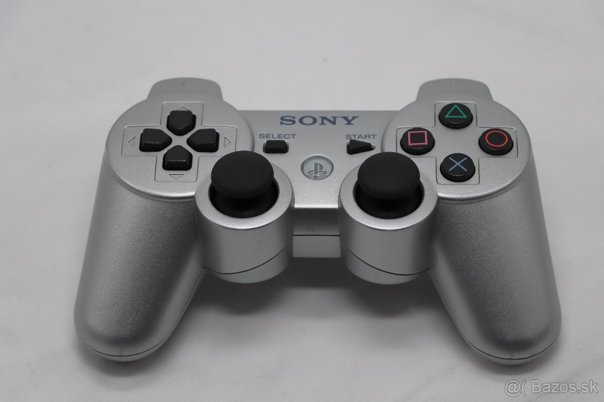 PS3 Slim Silver 320GB + orig ovládač + káble - 6