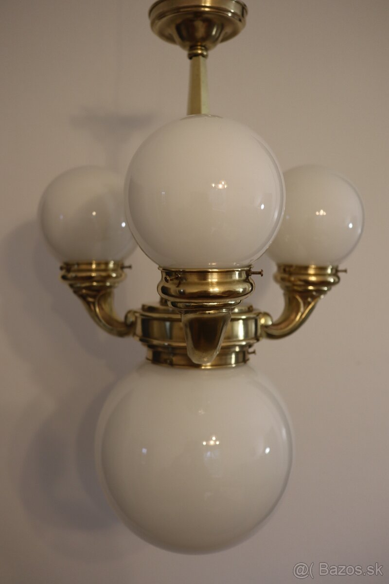 Starožitný mosadzný luster. - 6