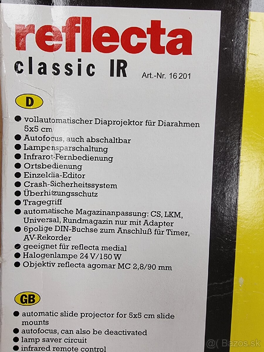 Diaprojektor Reflecta CLASSIC AF-IR - 6