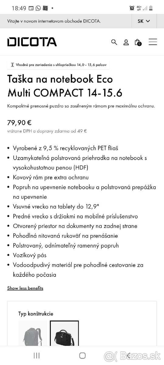 Taška na Notebook Dicota - 6