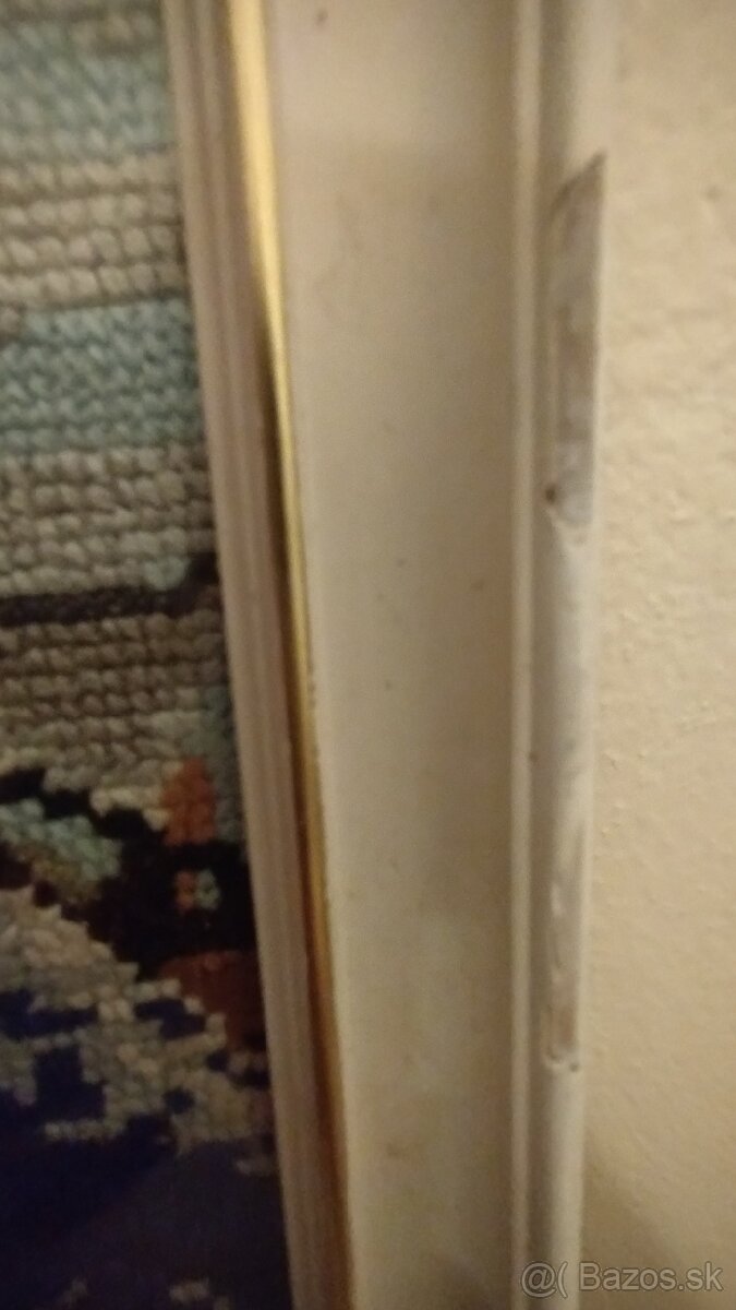 Starý,vyšívaný obraz-Svatá rodina - 6