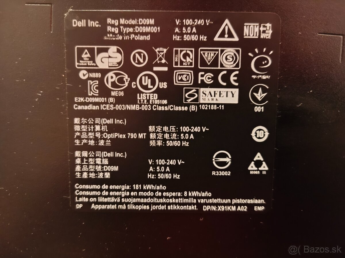 Dell OptiPlex 790 / i5 / 8GB RAM / SSD / Win11 + Office - 6