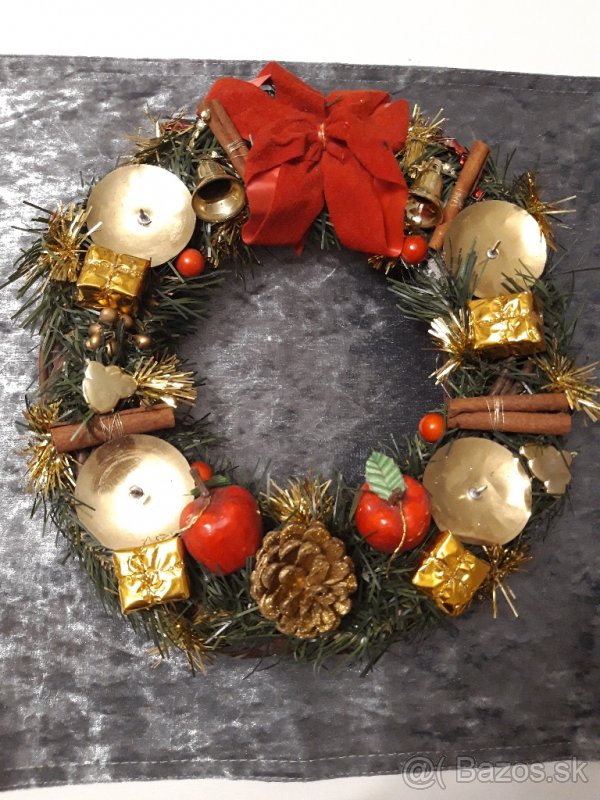 Adventný veniec a vianočné dekorácie - 6