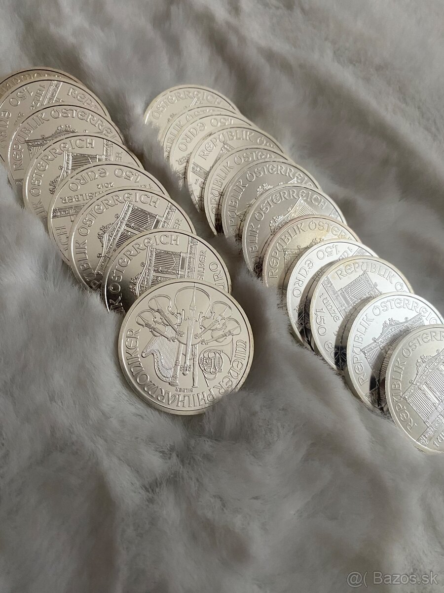 Strieborné 1oz mince Wiener Philharmoniker - 6