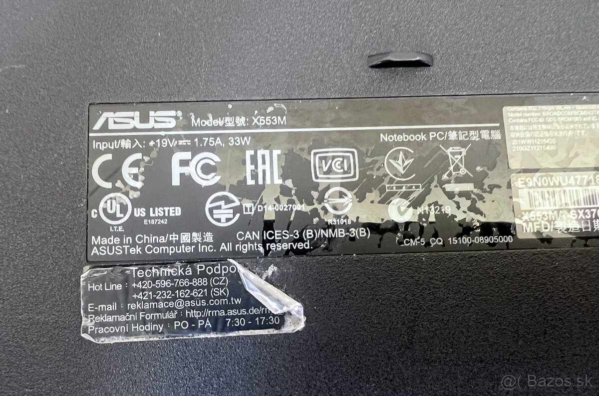 Asus X553M / Intel N3540 / 4GB RAM / 500GB HDD / 15.6" - 6