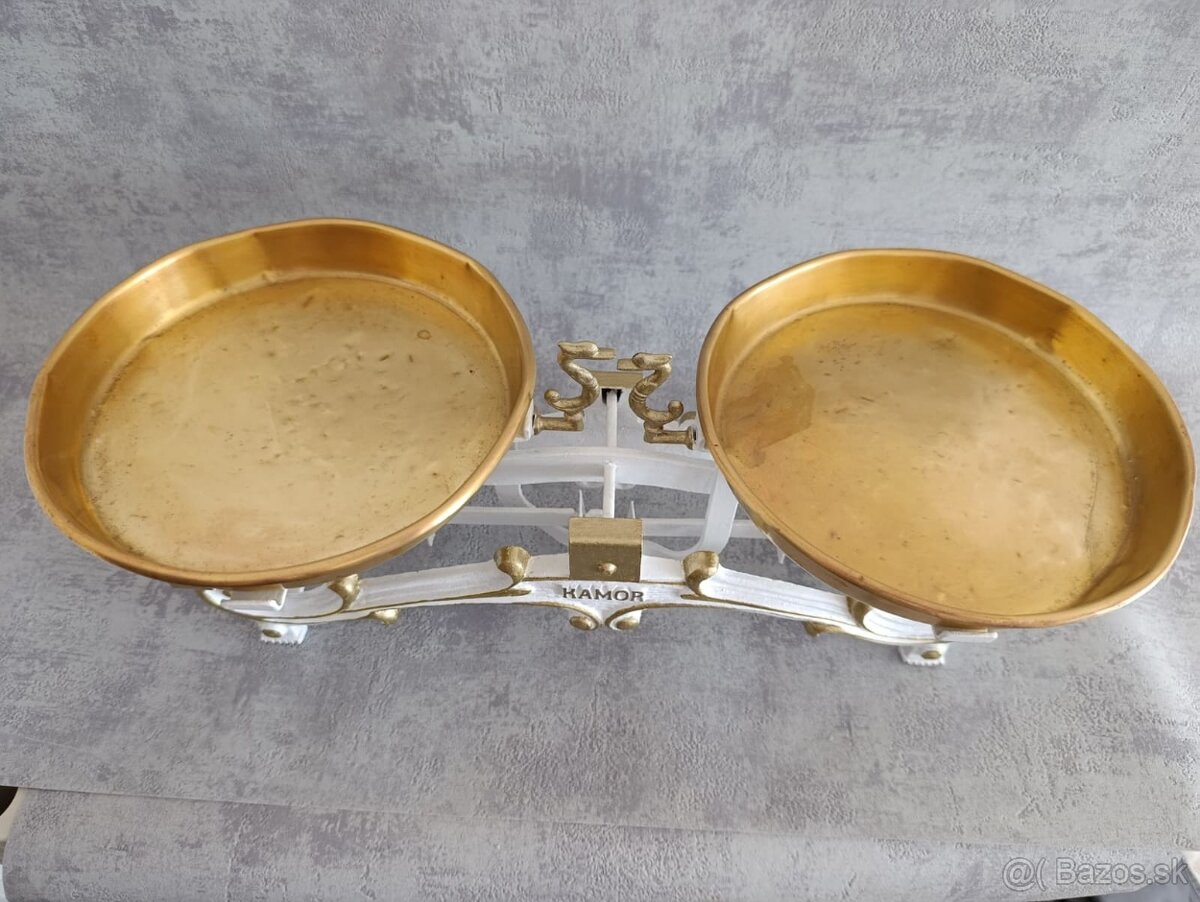 Staré 5kg dvoumiskové váhy KAMOR po renovaci. - 6
