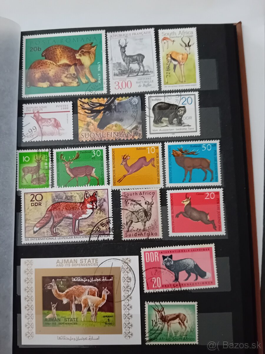 Známky v albume fauna - 6