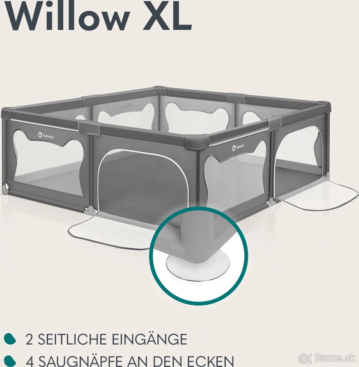 Detská XL ohrádka 200 x 180 cm viac farieb - 6