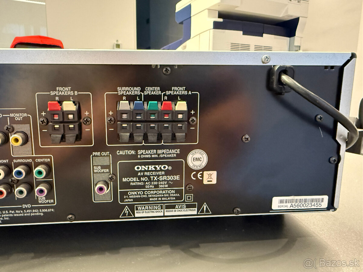ONKYO TX-SR303E AV reciever + DO - 6